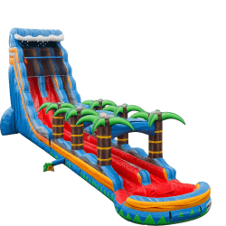 27' Tropical Fireblast Dual Lane Water Slide with Slip & Slide